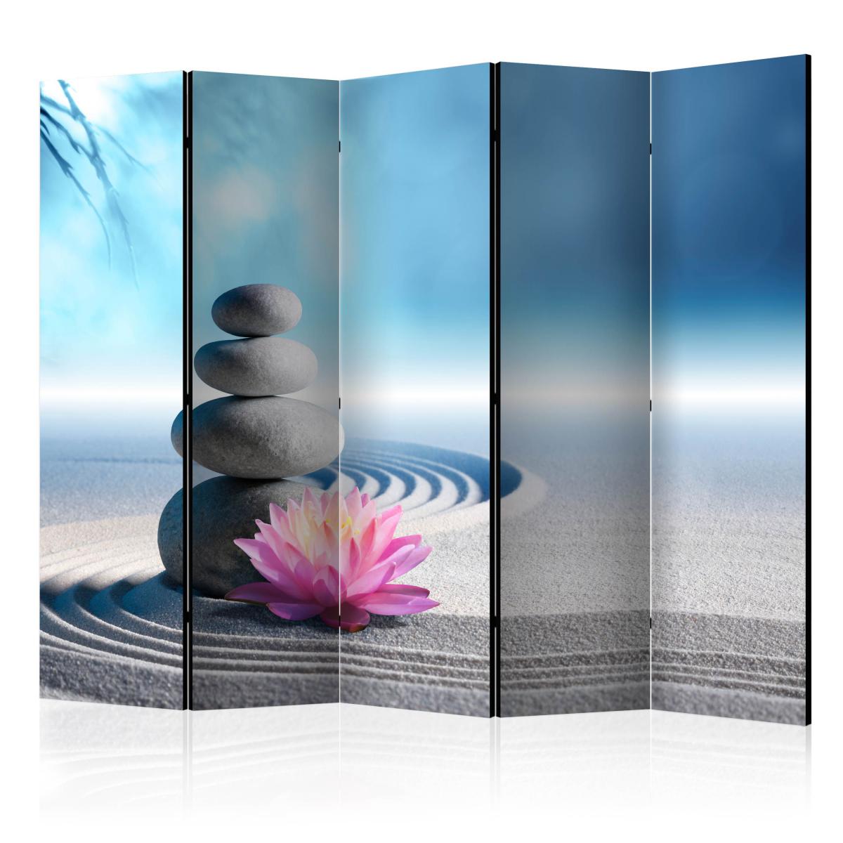 Bimago - Paravent 5 volets - Zen Garden II [Room Dividers] - Décoration, image, art | 225x172 cm | XL - Grand Format | - Cloisons