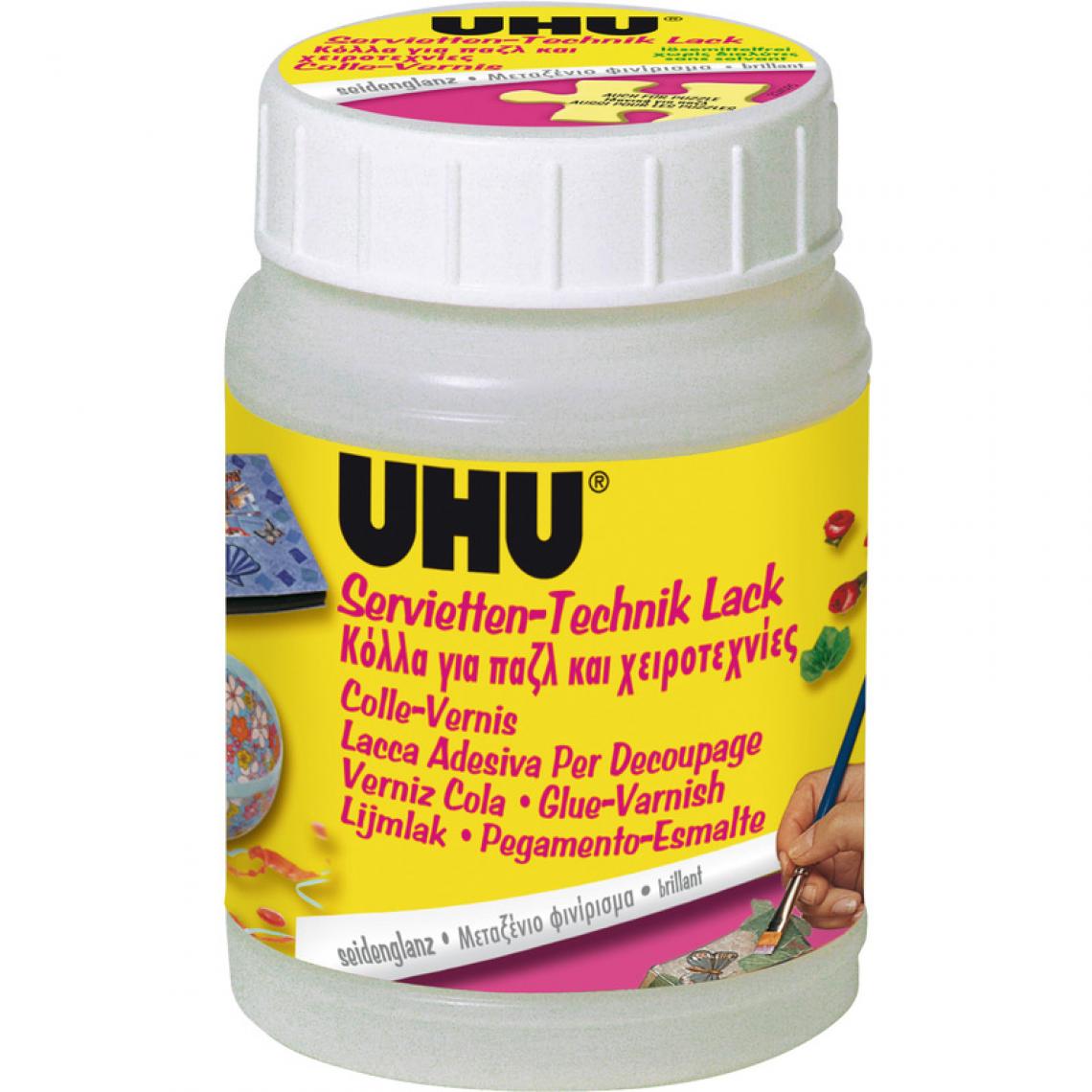 Uhu - UHU colle-vernis pour serviettes, aspect satiné, contenu: () - Colles et pistolets à colle