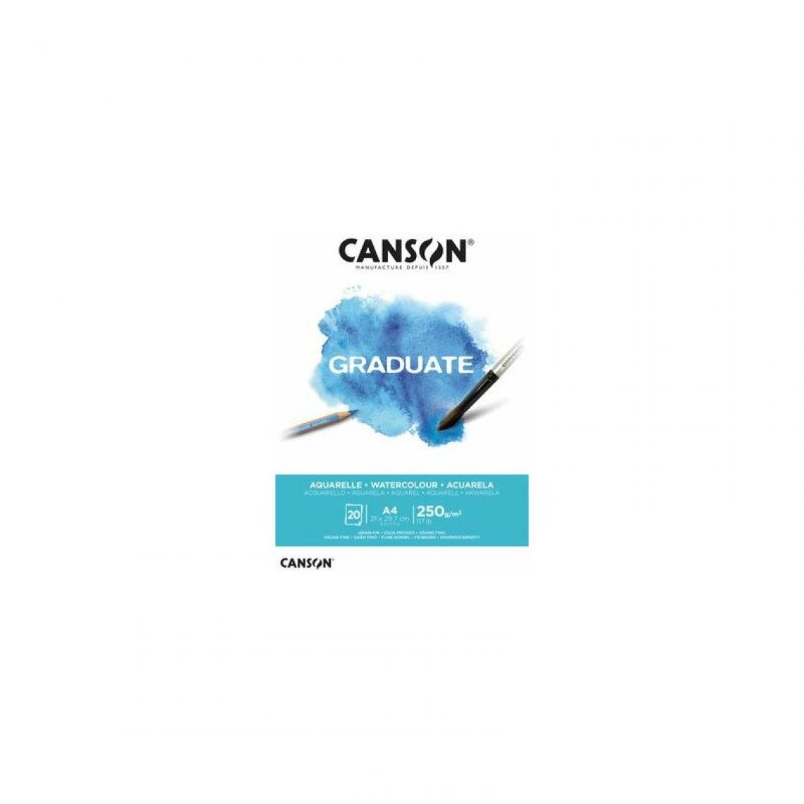 Canson - CANSON Bloc de dessin GRADUATE AQUARELLE, A5 () - Outils et accessoires du peintre
