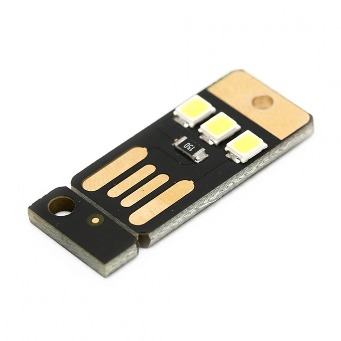 Wewoo - 10 PCS Mini carte de poche USB Power Keychain Veilleuse LED Noir - Lampes portatives sans fil