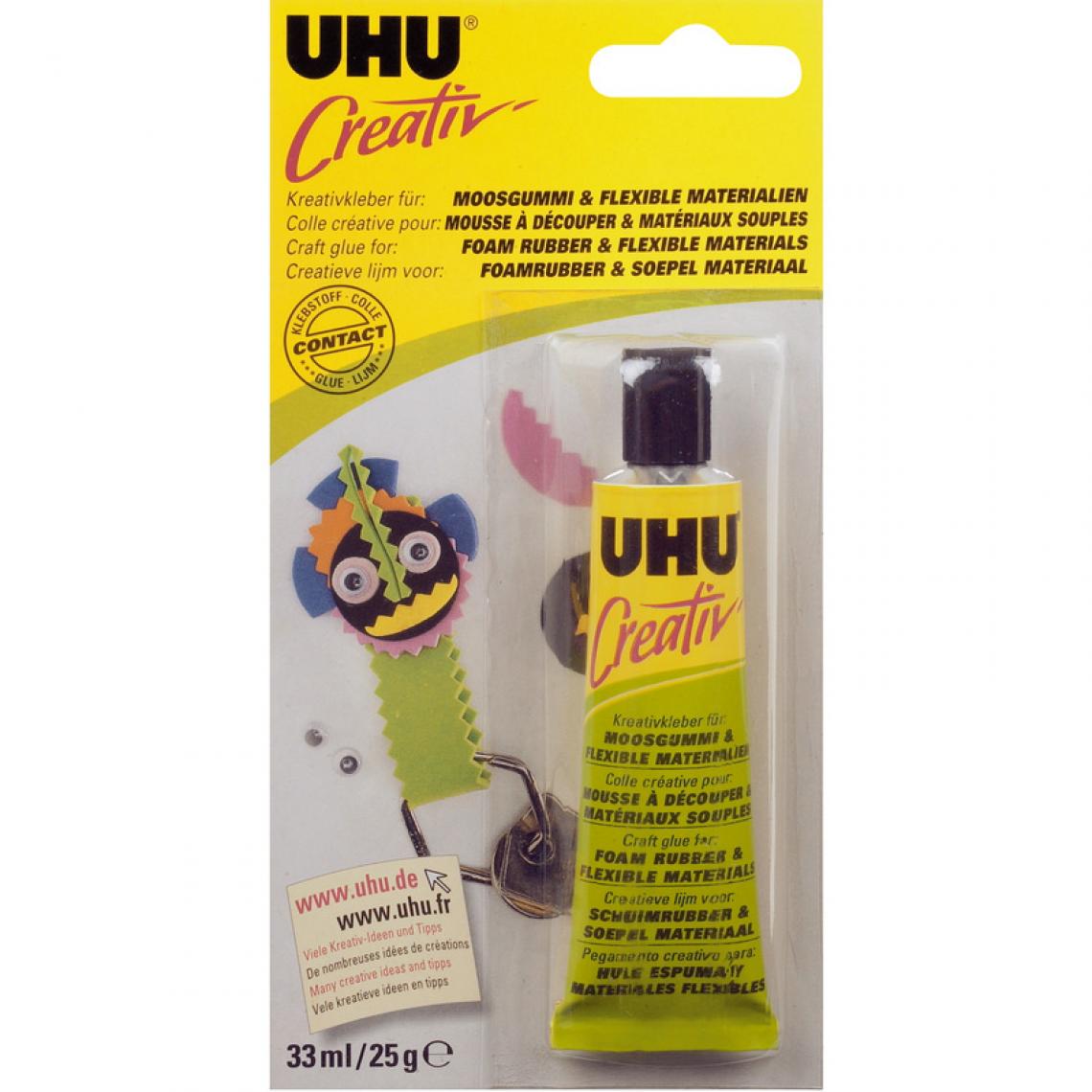 Uhu - UHU Colle spéciale 'Creativ' pr mousse à découper, tube 33ml () - Colles et pistolets à colle