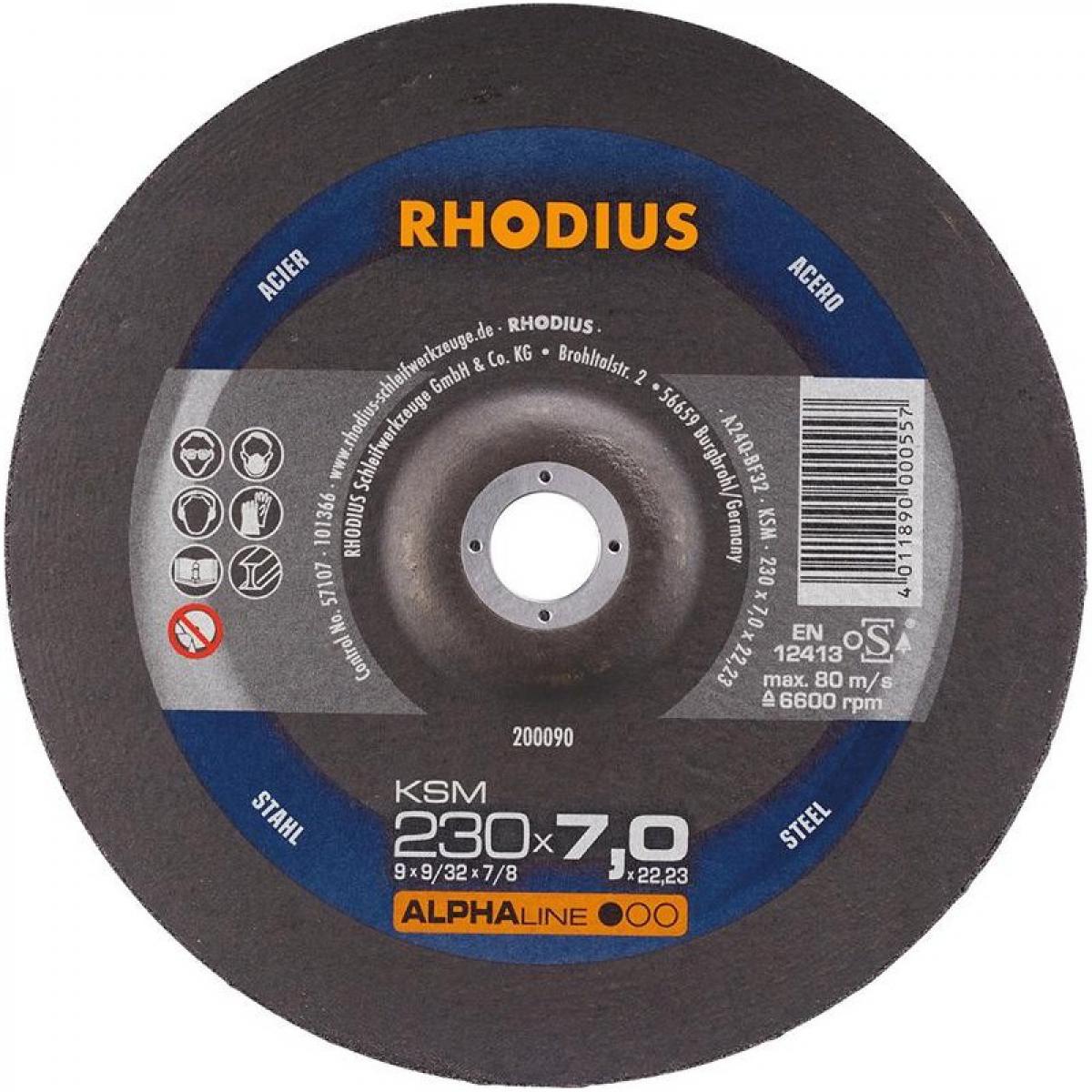 Rhodius - Disque de coupe KSM 230 x 7,0mm Acier Rhodius - Outils de coupe