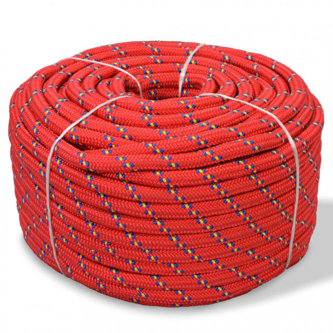 Icaverne - Chic Chaînes, câbles et cordes Kigali Corde de bateau Polypropylène 6 mm 500 m Rouge - Corde et sangle