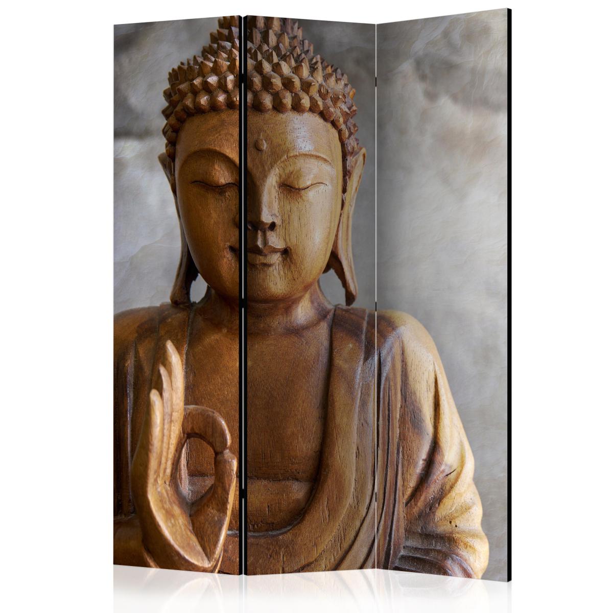 Bimago - Paravent 3 volets - Buddha [Room Dividers] - Décoration, image, art | 135x172 cm | - Cloisons
