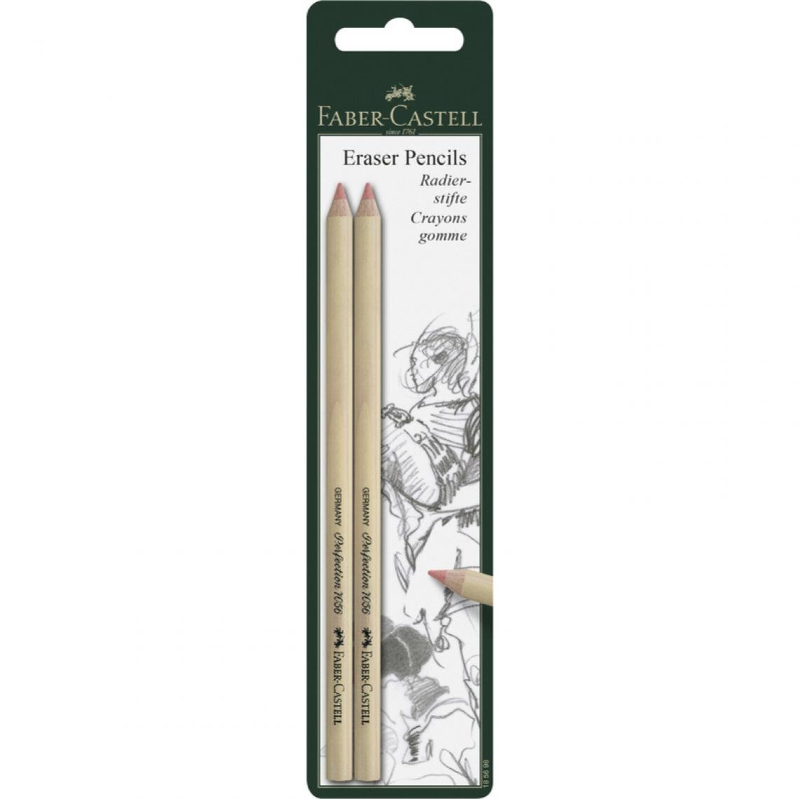 Faber-Castell - FABER-CASTELL Crayon gomme PERFECTION 7056, carte blister () - Outils et accessoires du peintre