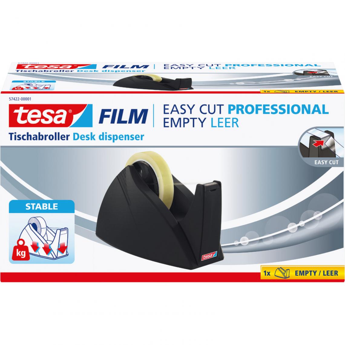 Tesa - tesa Dévidoir de bureau Easy Cut Professional, noir () - Colle & adhésif