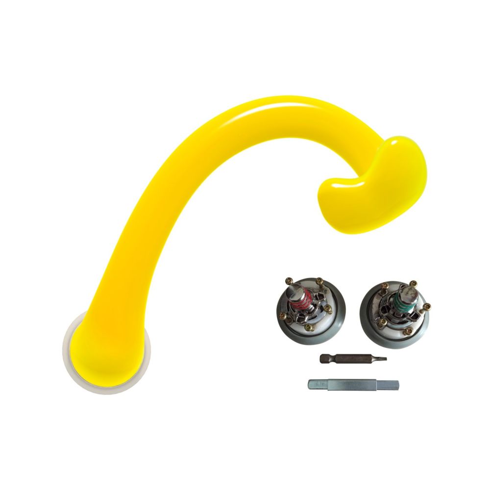Sama Ulna - Paire de poignées Ulna Initial jaune avec mécanisme - Poignée de porte