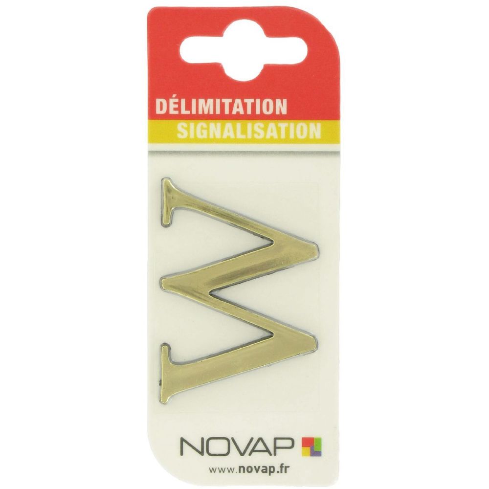 Novap - Adhésif plastique en relief coloris or Novap W - Extincteur & signalétique