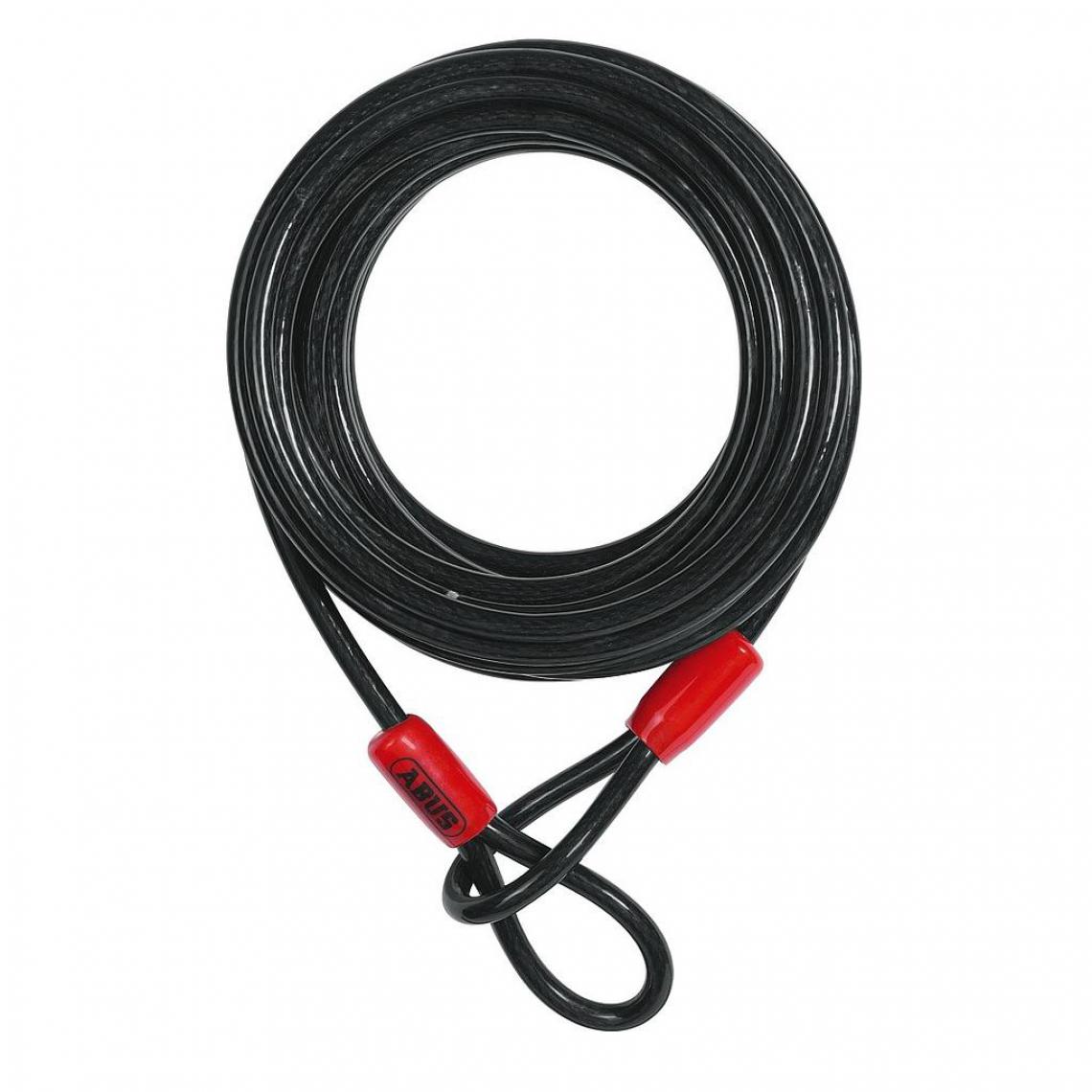 Abus - Abus - Câble en acier à 2 Boucles 10mm x 10m Noir - Cobra - Serrure