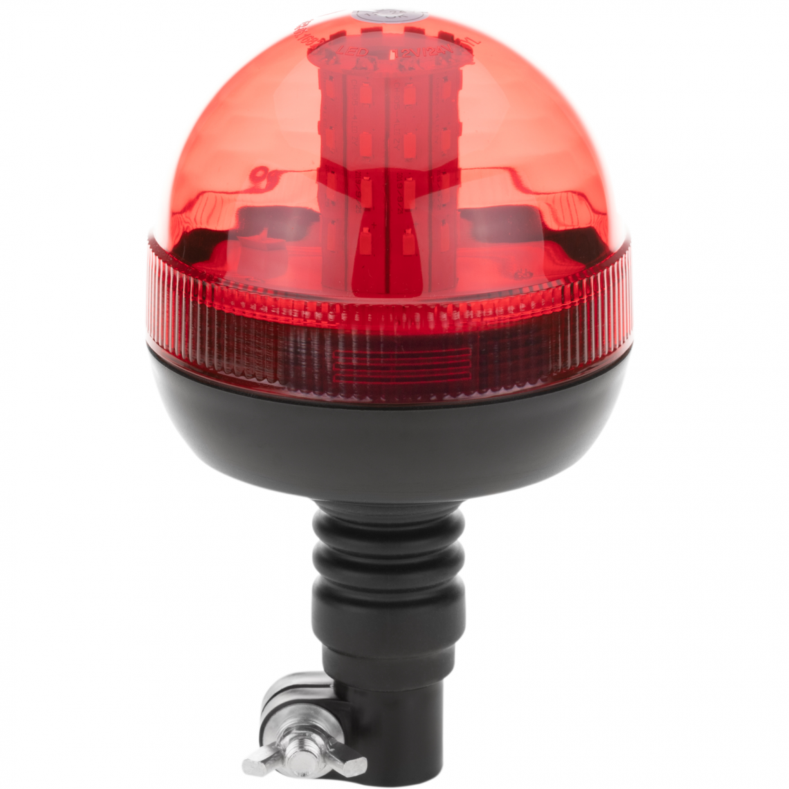 Primematik - Lampe stroboscopique à LED rouge rotative d'urgence 12-24 Vdc avec support interchangeable - Extincteur & signalétique