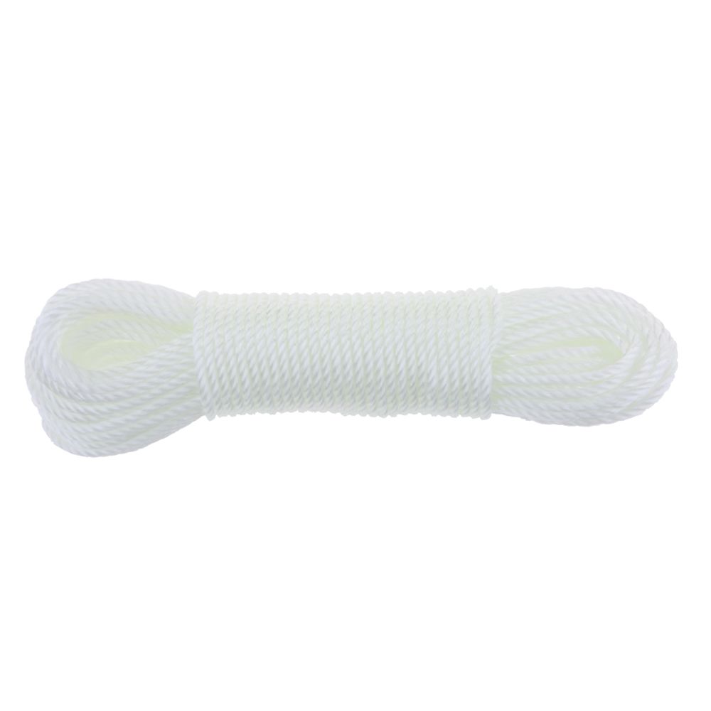 marque generique - Corde tressée en nylon 20m 10m pour camping corde à linge blanche-20m - Corde et sangle