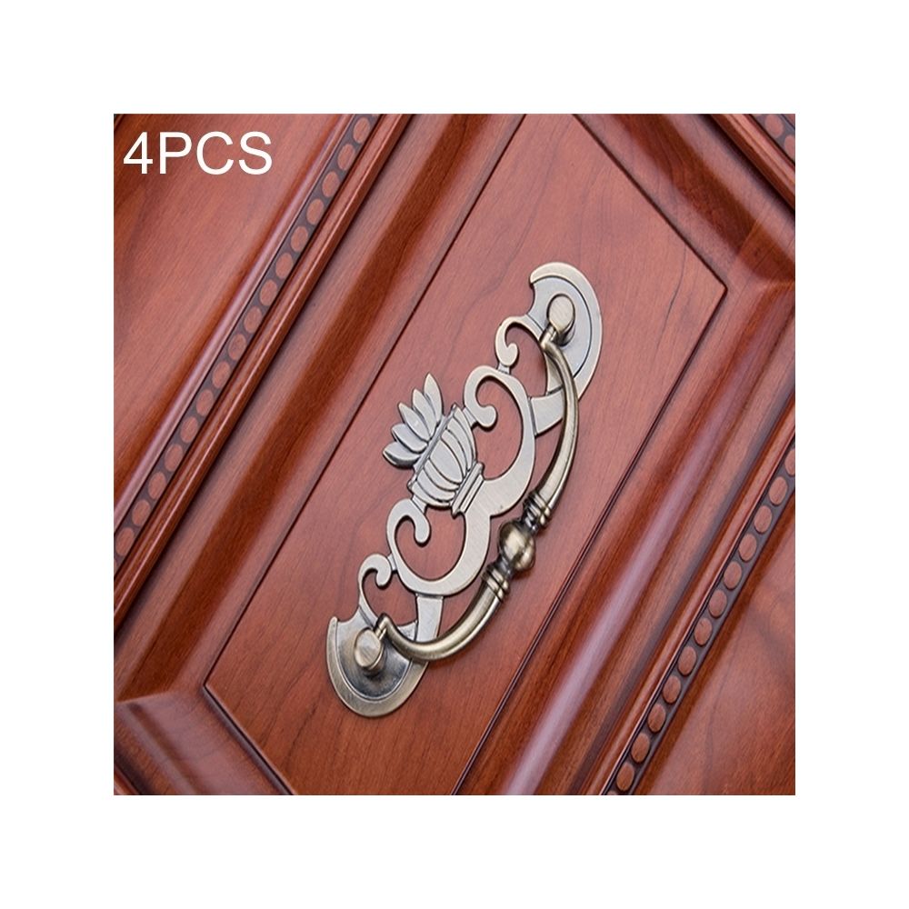 Wewoo - Poignée d'armoire 4 PCS Bronze Alliage de Zinc Armoire de Pharmacie Manche de Tiroir de MeublesTaille Très Grand-91g - Poignée de porte