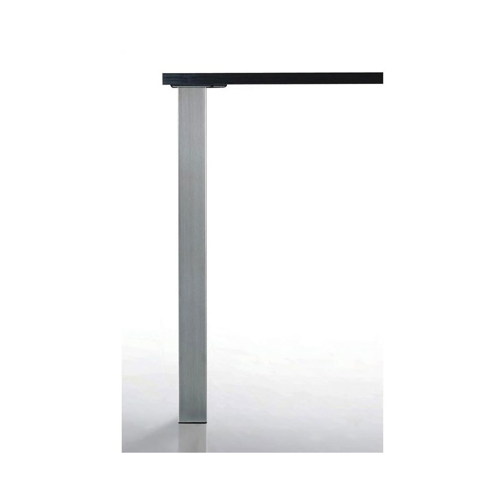 Camar - Pied de table quadra 80 x 80 mm - Décor : Chromé - Hauteur : 700 mm - CAMAR - Pieds & roulettes pour meuble