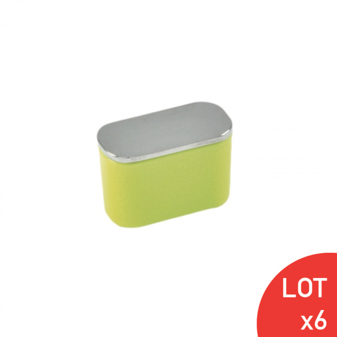 Secury-T - Bouton de meuble ovale citron vert LOT DE 6 - Poignée de meuble