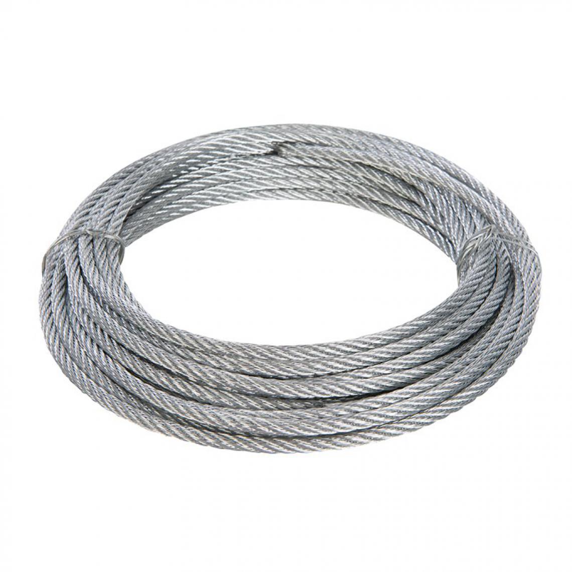 Fixman - Câble métallique galvanisé - 4 mm x 10 m - Colle & adhésif