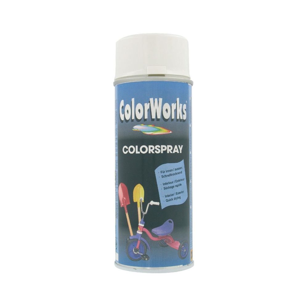 Colorworks - COLORWORKS - Peinture aérosol brillante blanc pur - 400 ml - Peinture à l'huile