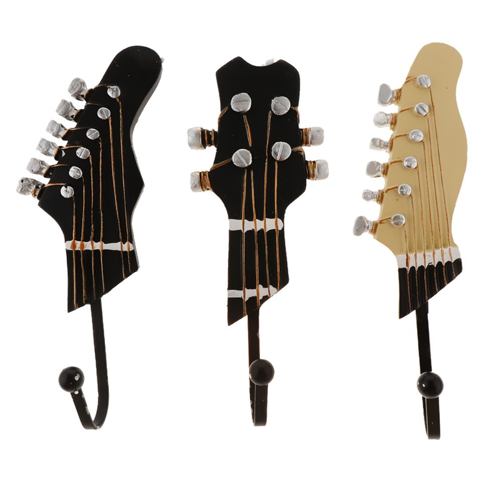 marque generique - 3 pcs / set résine décorative de crochet de manteau pour guitare de sac d'écharpe de manteau de clés - Visserie