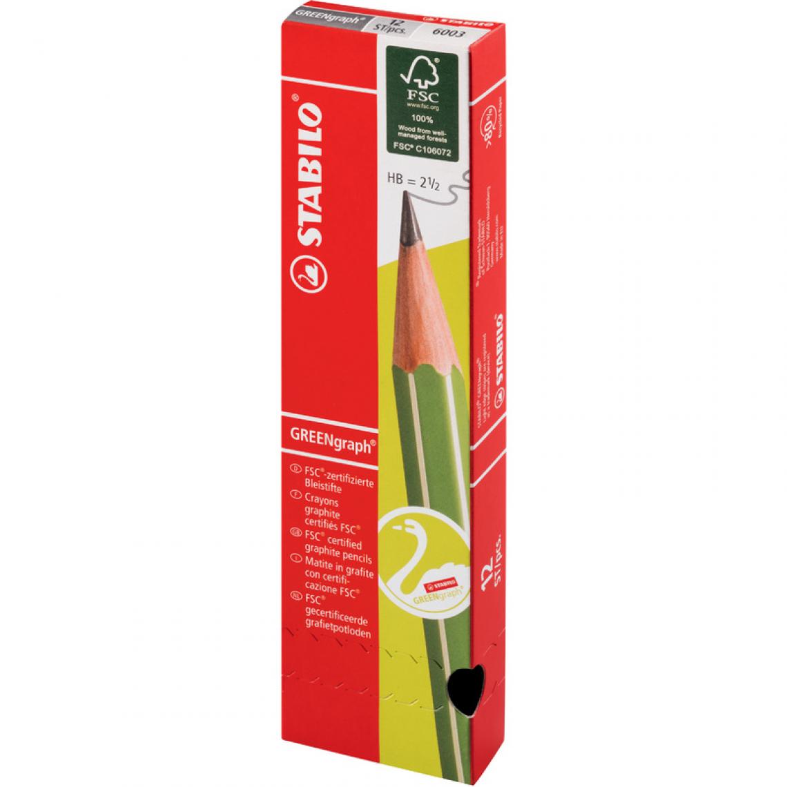 Stabilo - STABILO Crayon graphite GREENgraph, hexagonal, dureté: HB () - Outils et accessoires du peintre