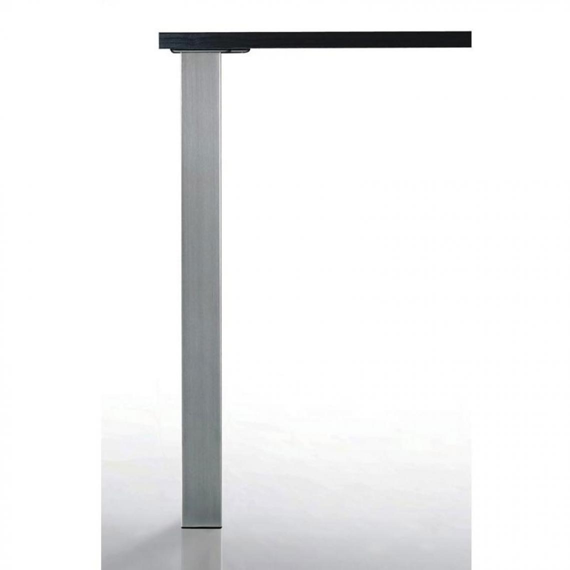 Camar - Pied de table quadra 80 x 80 mm - Décor : Chromé - Hauteur : 870 mm - CAMAR - Pieds & roulettes pour meuble