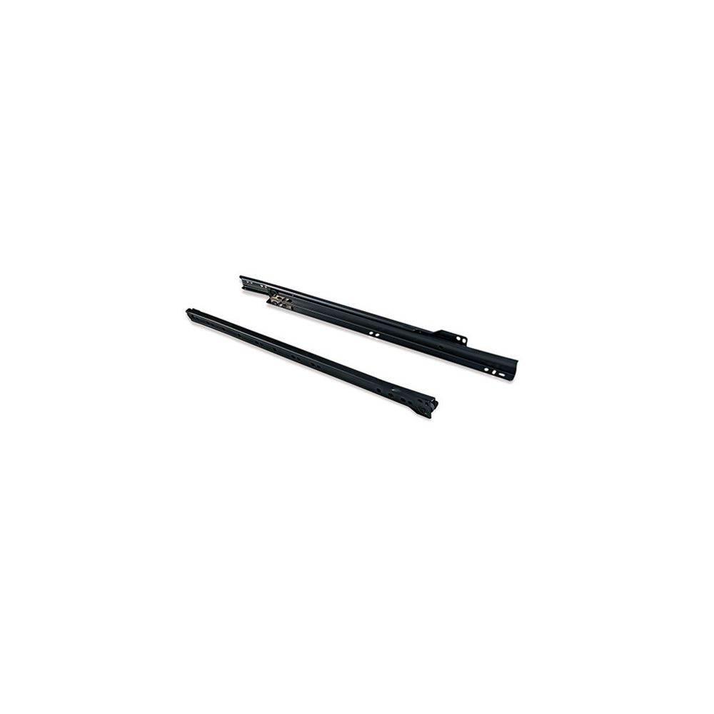 Emuca - Lot de 5 paires de coulisses pour tiroir T30 à sortie partielle L 600 mm finition noir - 3019814 - Emuca - Glissière, coulisse de tiroir