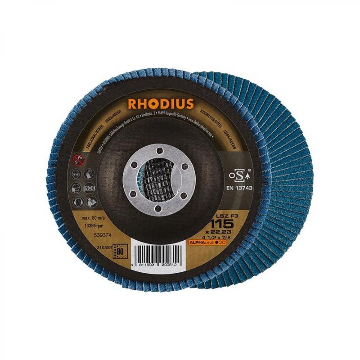 Rhodius - Disque à lamelles LSZ F3115mm K 80 Rhodius - Abrasifs et brosses