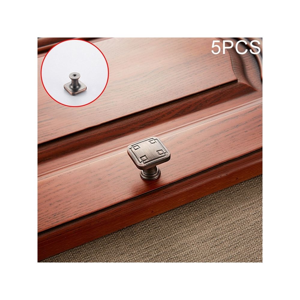 Wewoo - Poignée d'armoire 5 PCS 6200 Sub rouge monotrou en alliage de zinc solide armoire garde-robe tiroir porte carrée - Poignée de porte