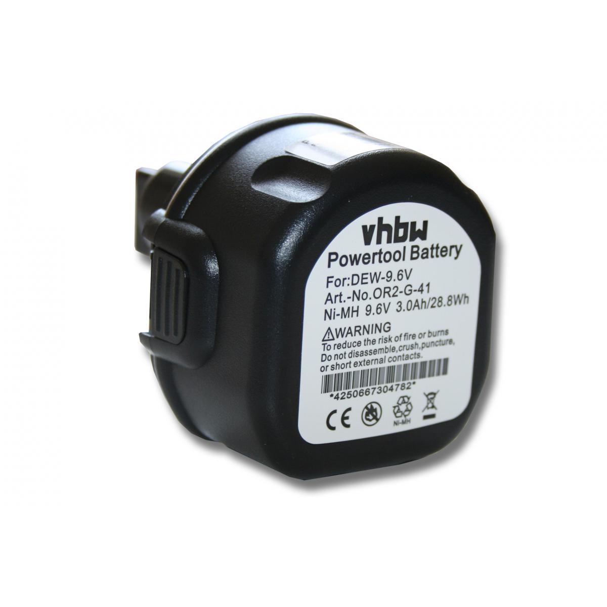 Vhbw - vhbw Batterie remplace Dewalt DE9036 pour outil électrique (3000mAh NiMH 9,6V) - Clouterie