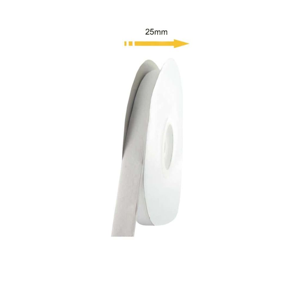 marque generique - Bande adhésive auto-agrippante boucle 25mm x 25m - blanc - Colle & adhésif