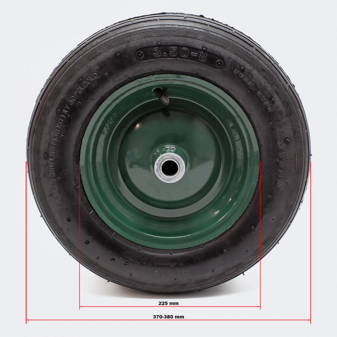 MercatoXL - 2x Schubkarrenrad complets pneus jante brouette 3.50-8 - Echafaudages