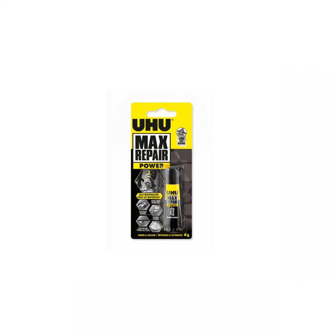 Uhu - Colle de réparation UHU Max Repair Power - 8g - 45865 - Colle & adhésif