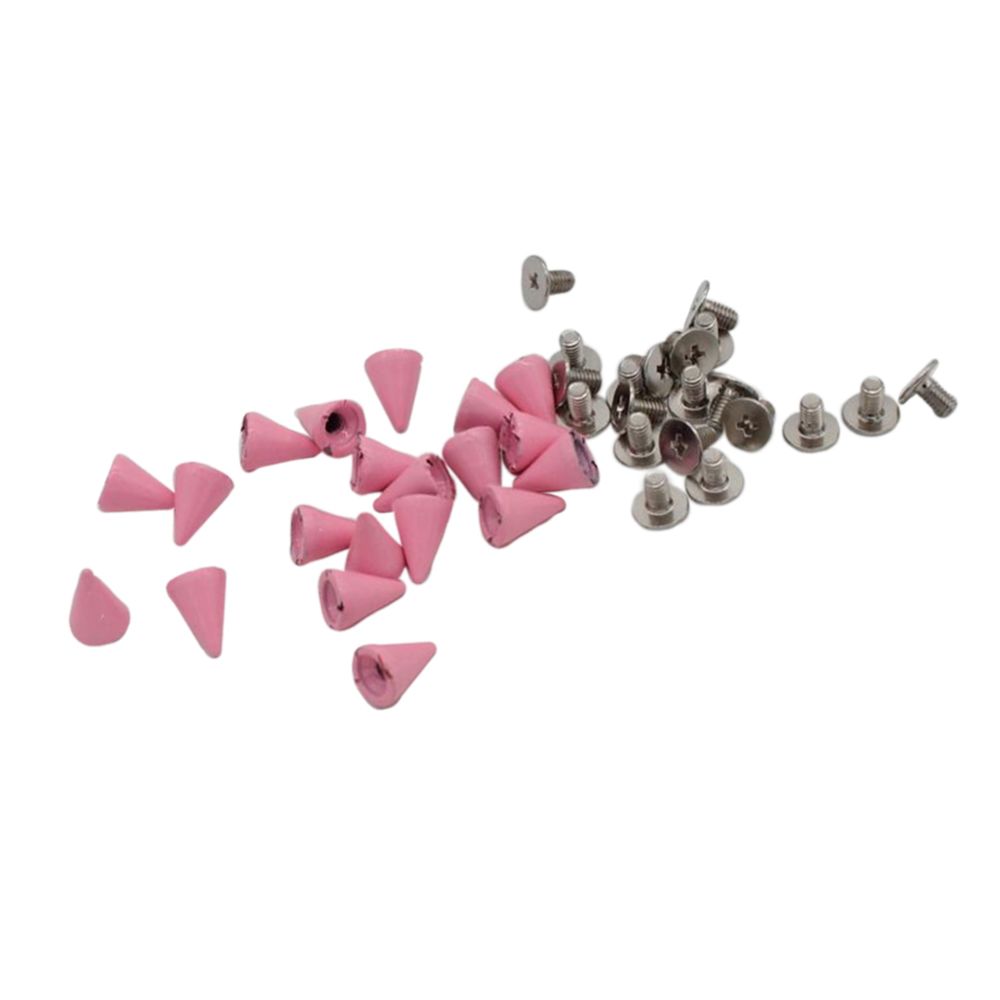 marque generique - 20 clous à visser en alliage Set / Bag Spike Punk Rock rivets pour Craft Pink - Boulonnerie