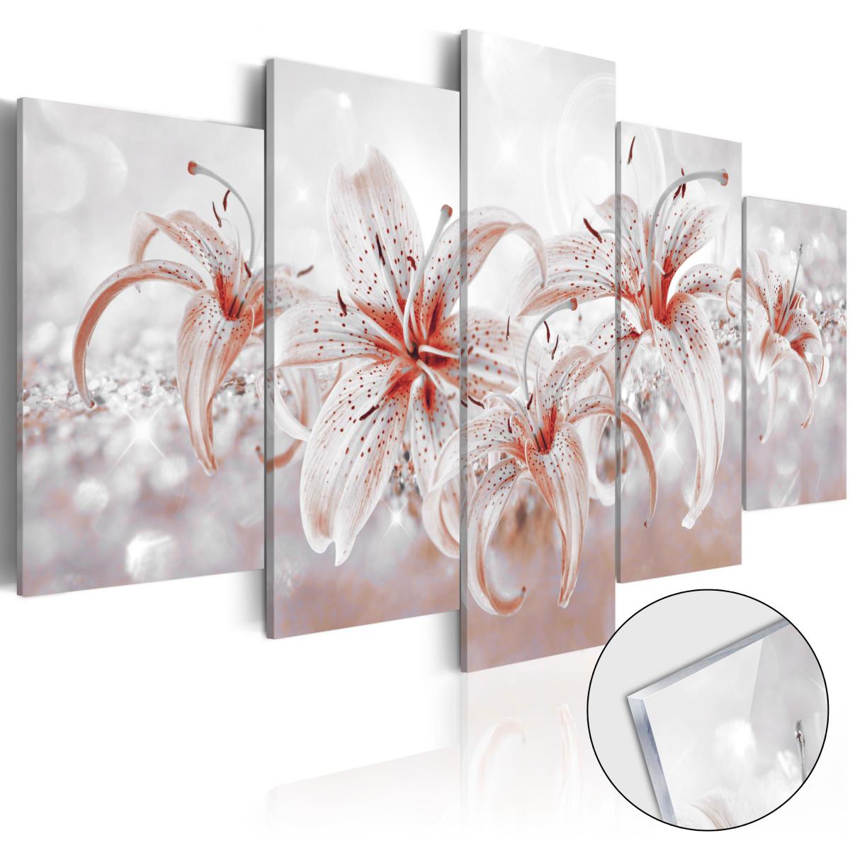 Bimago - Tableau sur verre acrylique | Flowery Saga [Glass] | 200x100 | XXL | - Cloisons