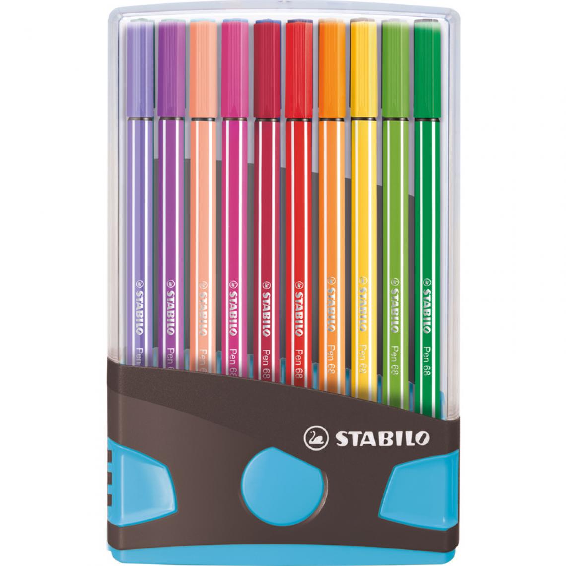 Stabilo - STABILO Stylo feutre Pen 68, ColorParade de 20, gris/bleu () - Outils et accessoires du peintre