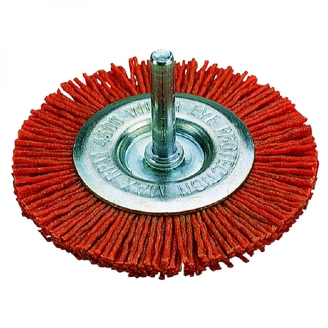 Wolfcraft - Brosse Wolfcraft circulaire nylon rouge diamètre 75 mm - Abrasifs et brosses