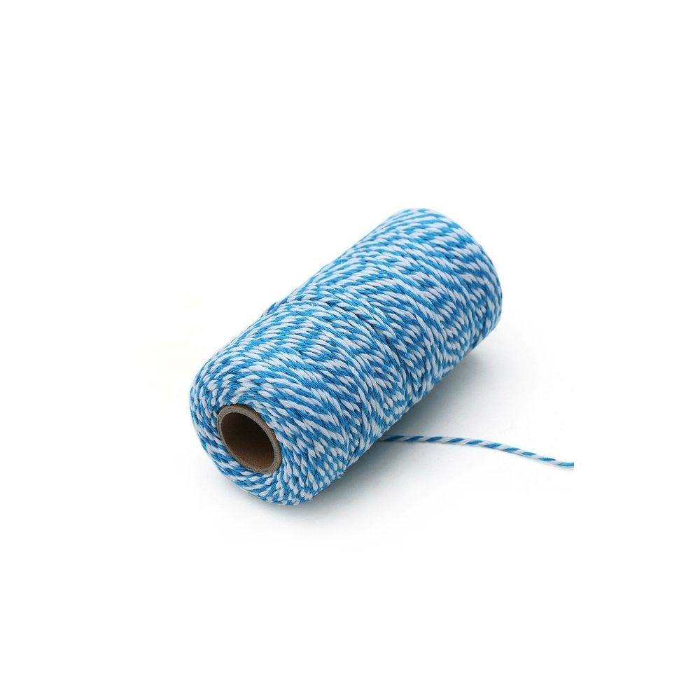 Wewoo - Fil de coton bicolore fait main Cordon de bricolage Boîte-cadeau Corde d'emballage de 2 mm d'épaisseur 100 m / rouleau 18 - Corde et sangle