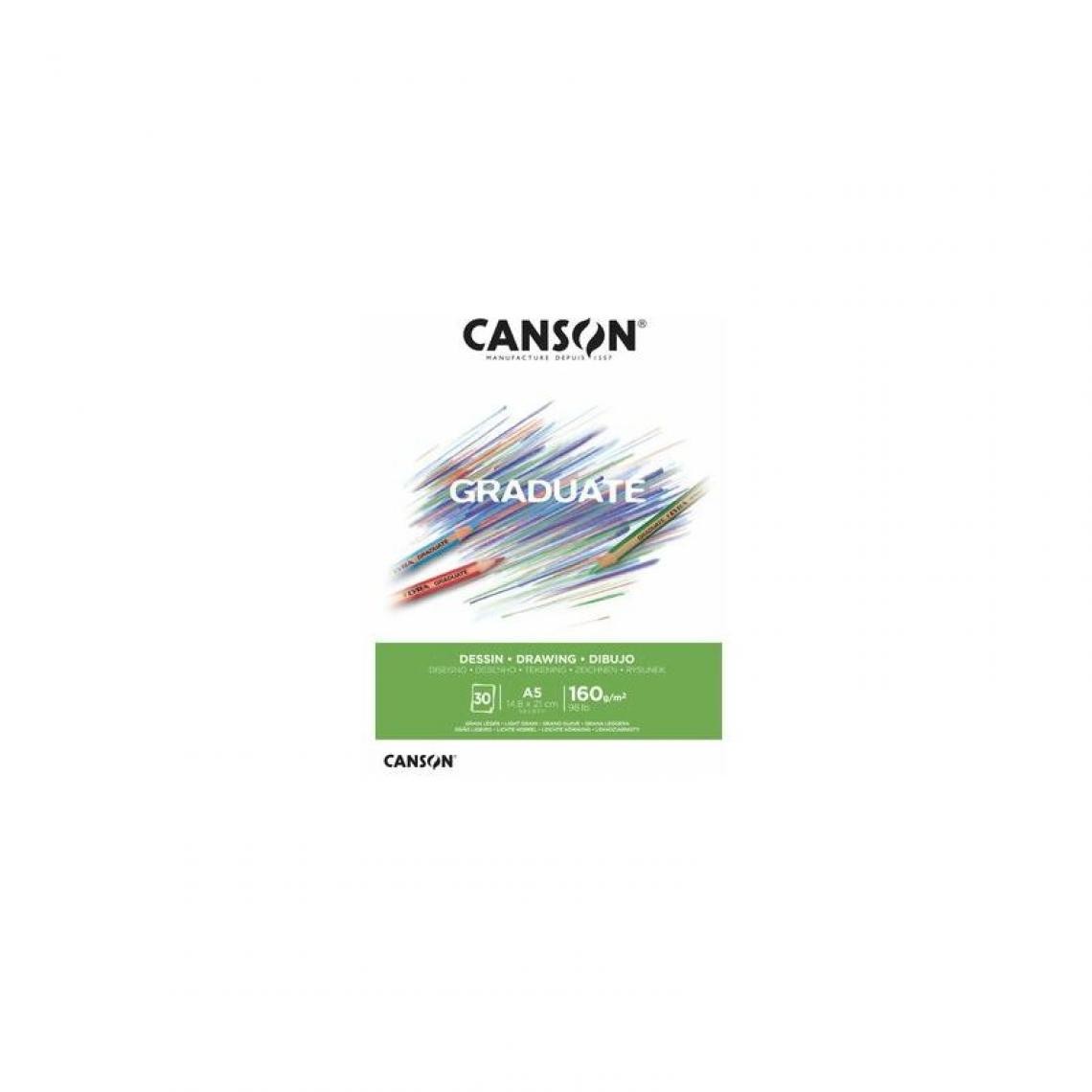 Canson - CANSON Bloc de dessin GRADUATE MIXED DESSIN, A4 () - Outils et accessoires du peintre