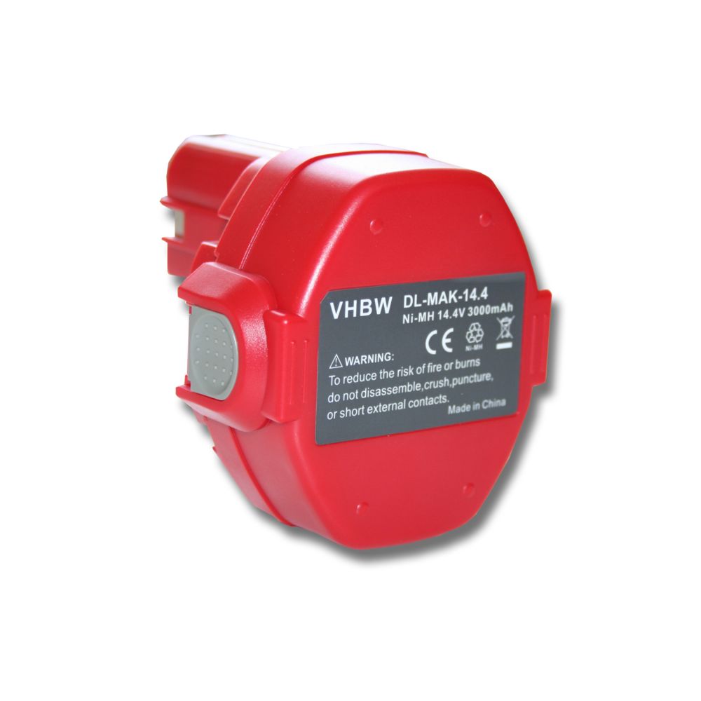 Vhbw - Batterie NI-MH 3000mAh 14.4V rouge pour MAKITA 6339DWDE etc. remplace 1420, 1422, 1422 192600-1, 1433, 1434, 1435, 1435F, 192600-1, 192699-A etc. - Clouterie