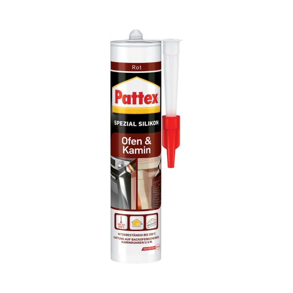 Pattex - Pattex Silicone cheminée 300 ml, rouge (Par 6) - Colle & adhésif
