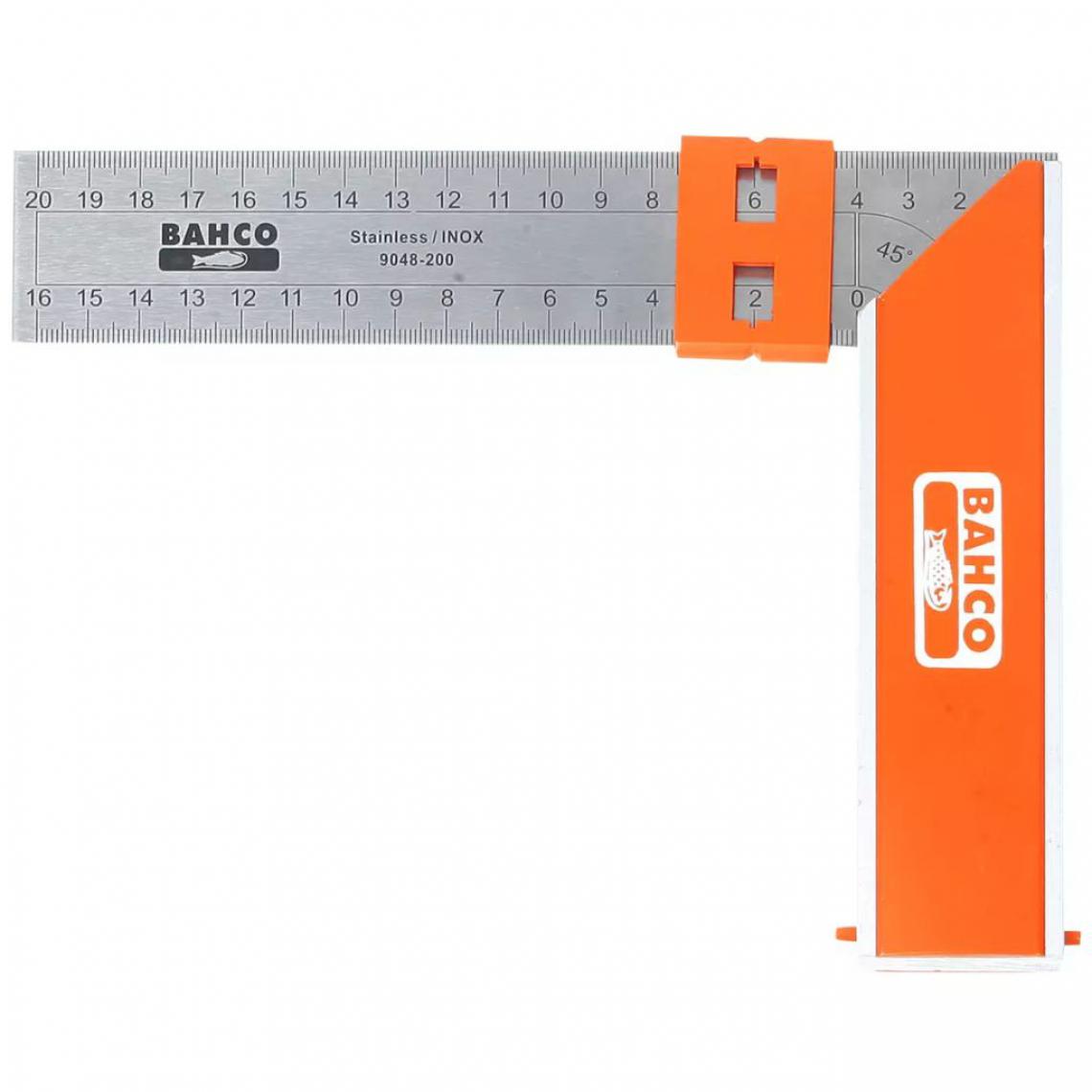 Bahco - BAHCO Equerre de menuisier de marque 300 mm Orange 9048-300 - Équerre étagère