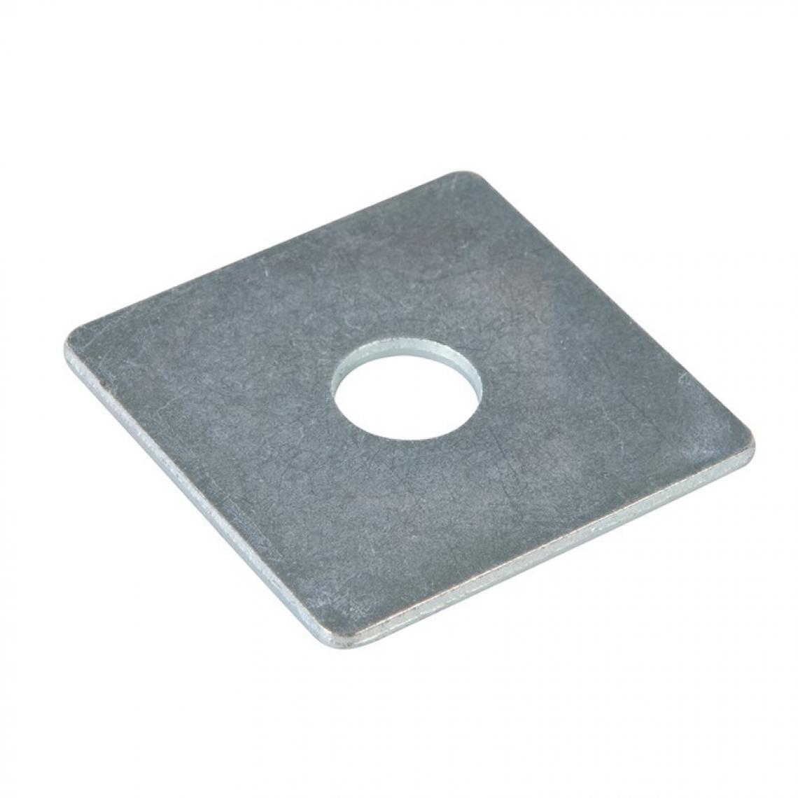 Fixman - Lot de 10 plaques rondelles plates carrées - 50 mm x M12 - Glissière, coulisse de tiroir