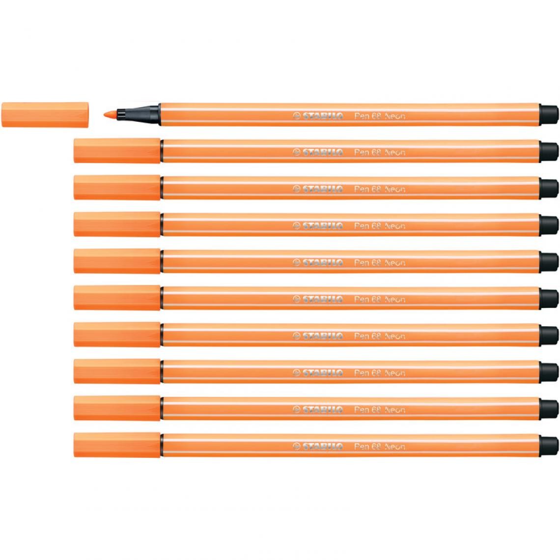 Stabilo - STABILO Stylo feutre Pen 68, orange fluo () - Outils et accessoires du peintre