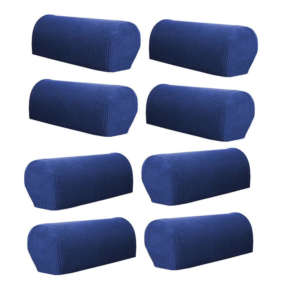 marque generique - ensemble de 8 accoudoirs de sofa de meubles de flanelle couvre protecteurs bleu foncé - Tiroir coulissant