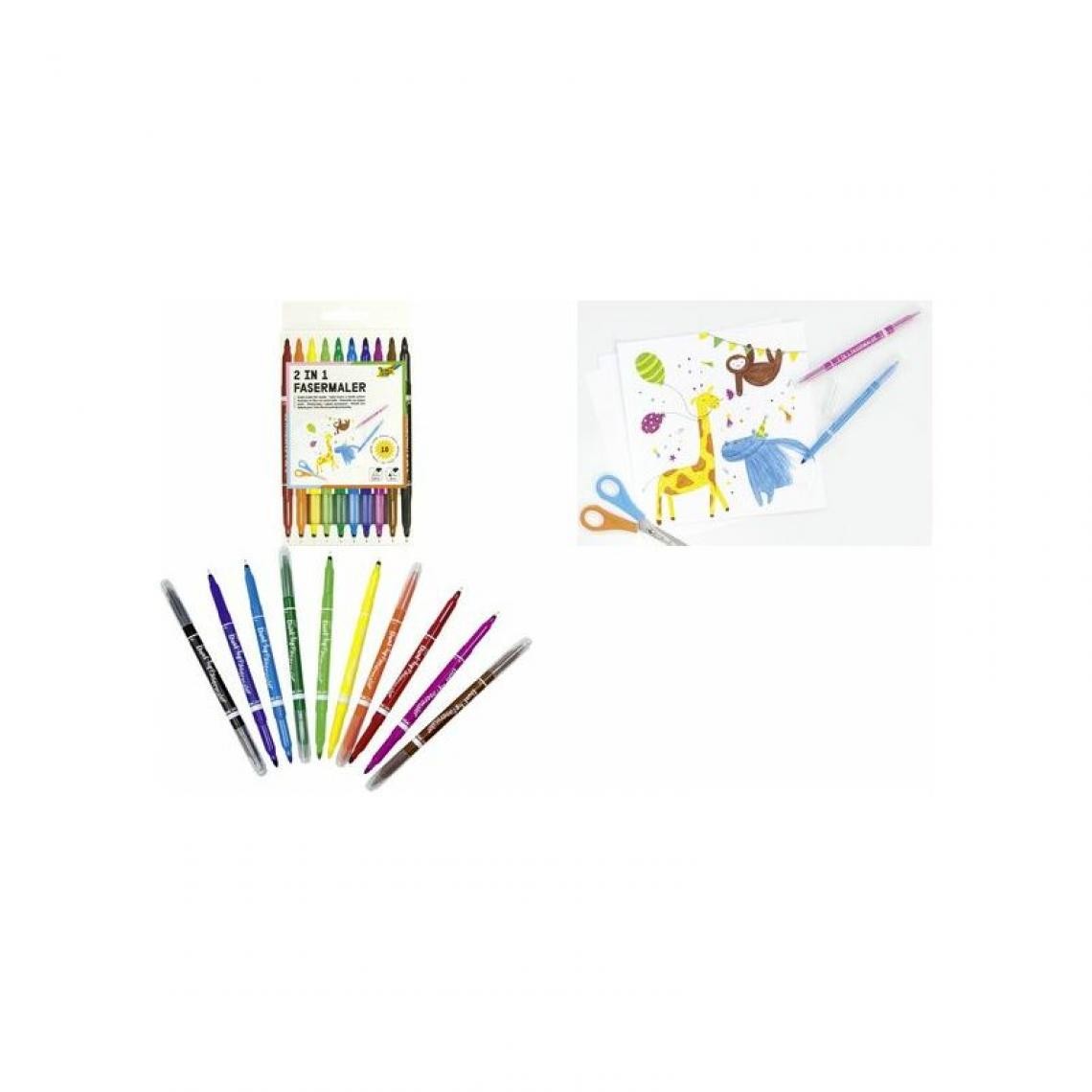 Folia - folia Feutre double de coloriage 2 en 1, étui de 10 () - Outils et accessoires du peintre