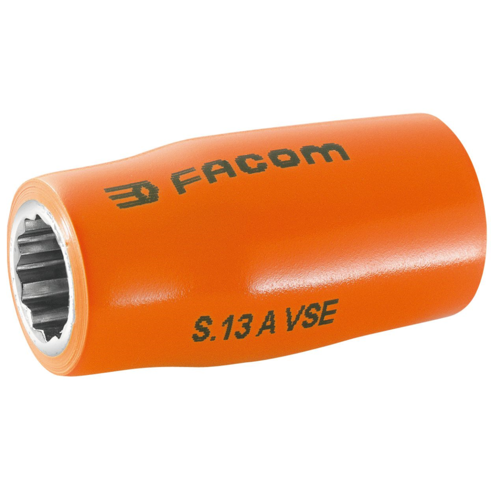 Facom - S.AVSE - Douilles 1/2"" 12 pans isolées 1000 Volts série VSE Facom S.11AVSE - Clés et douilles