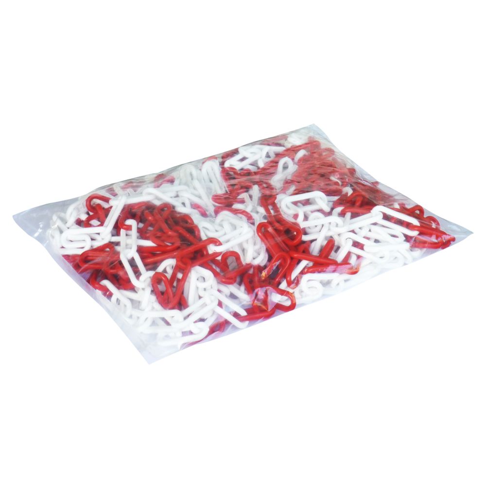 Outifrance - OUTIFRANCE - Chaîne plastique rouge et blanc 25 m - Ø 6 mm - Extincteur & signalétique