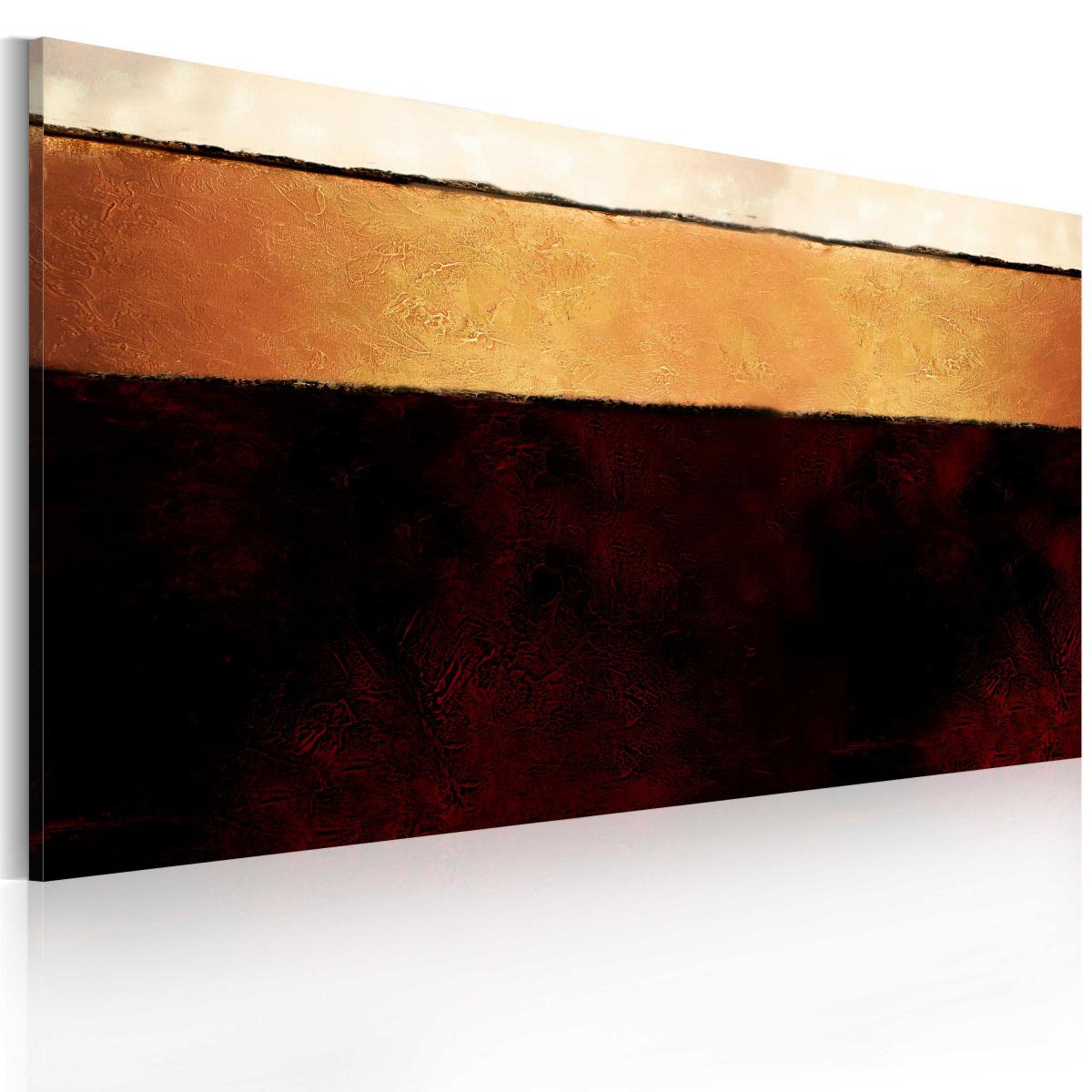 Bimago - Tableau peint à la main - Couches de la Terre - Décoration, image, art | 120x60 cm | - Cloisons