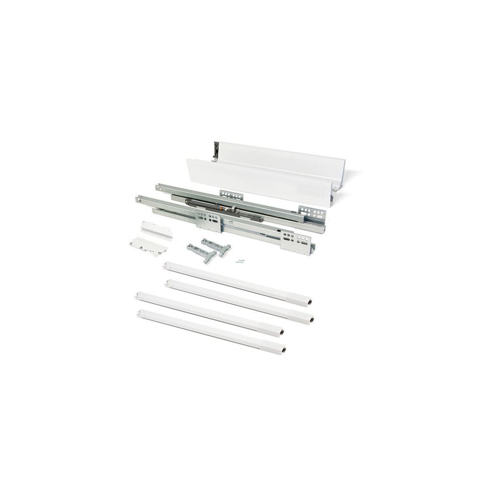 Emuca - Kit de tiroir Vantage-Q hauteur 204 mm et profondeur 350 mm avec tringles finition blanc - 3018712 - Emuca - Glissière, coulisse de tiroir