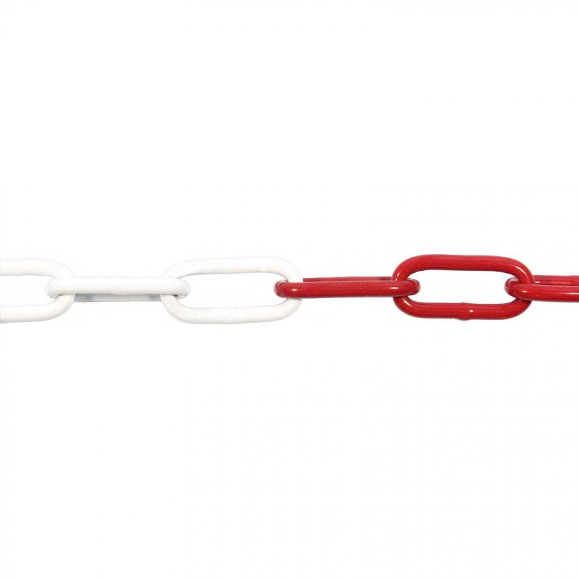 marque generique - Chaine soudée .C6 St. Ro.10m (250x110)rouge-blanc - Corde et sangle