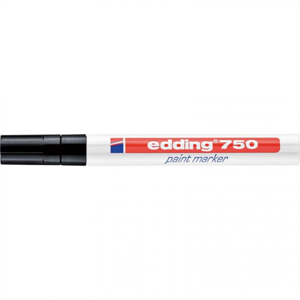 Edding - Marqueur EDDING Noir peinture - Permanent / Opaque -pointe 2-4 mm - 750 - Verrou, cadenas, targette
