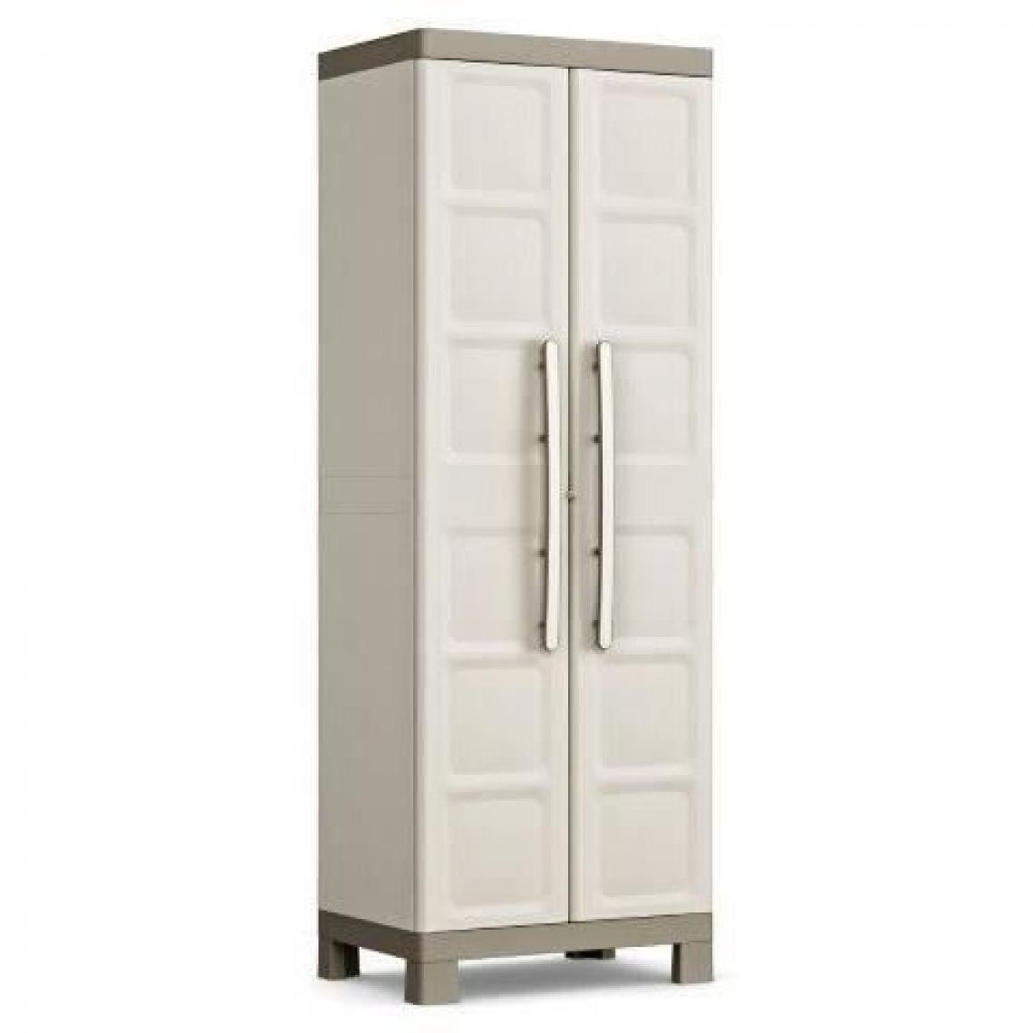 Keter - KETER Armoire haute XL EXCELLENCE - Beige et Taupe - 89 x 54 x 182 cm - Armoires